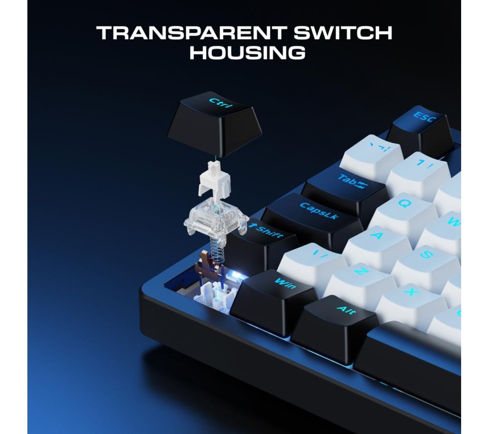QPAD Loop TKL Mechanical Gaming Keyboard - Black & White