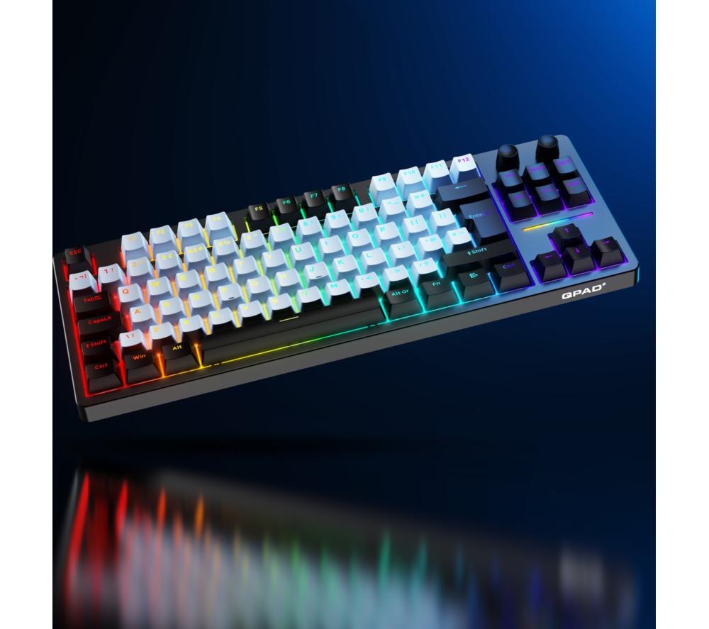 QPAD Loop TKL Mechanical Gaming Keyboard - Black & White