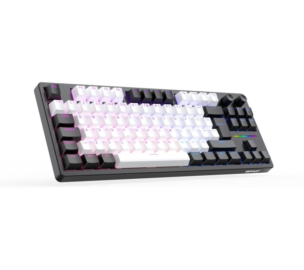 QPAD Loop TKL Mechanical Gaming Keyboard - Black & White