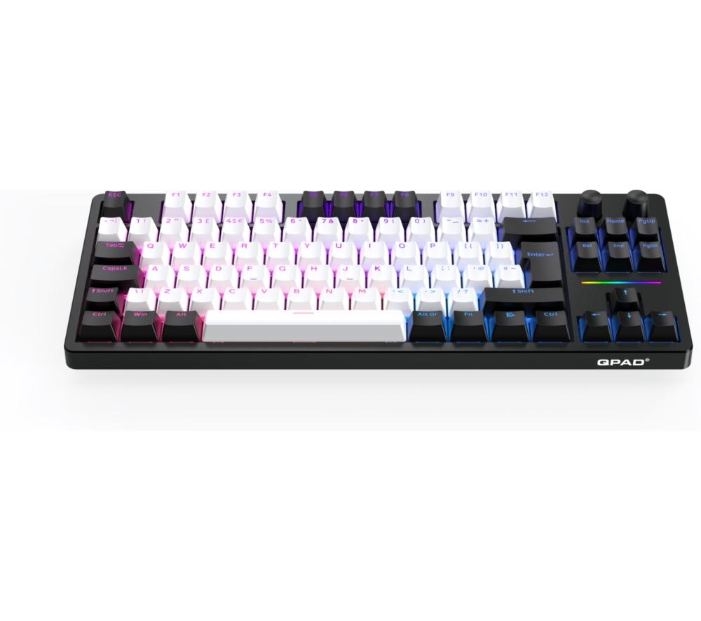 QPAD Loop TKL Mechanical Gaming Keyboard - Black & White