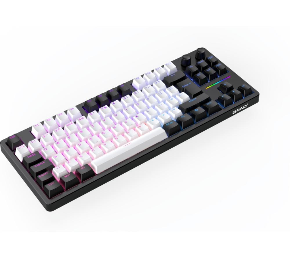 QPAD Loop TKL Mechanical Gaming Keyboard - Black & White