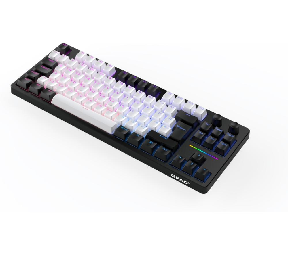 QPAD Loop TKL Mechanical Gaming Keyboard - Black & White