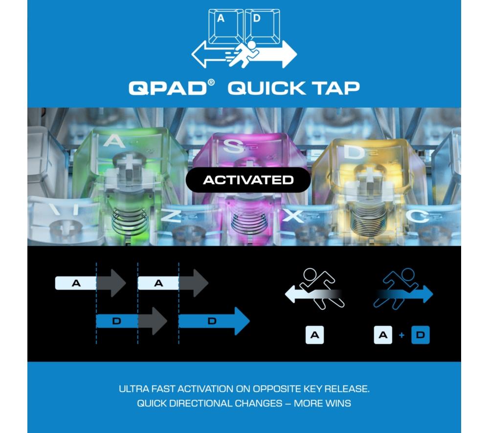 QPAD Flux 65 Magnetic Hall Effect Gaming Keyboard - Black