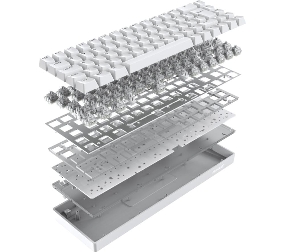 QPAD Flux 65 Magnetische Hall-Effekt Gaming-Tastatur - Weiß