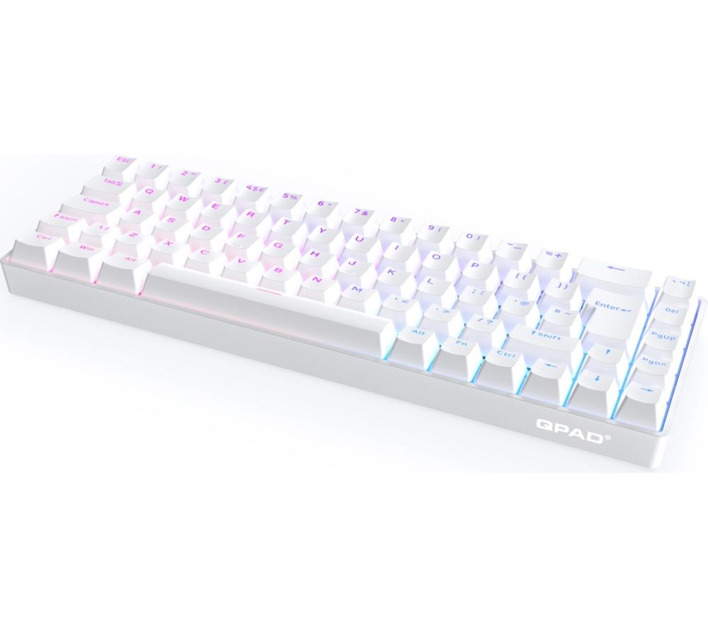 QPAD Flux 65 Magnetische Hall-Effekt Gaming-Tastatur - Weiß