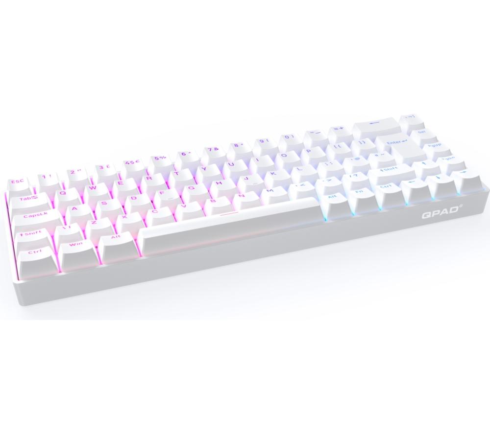 QPAD Flux 65 Magnetische Hall-Effekt Gaming-Tastatur - Weiß