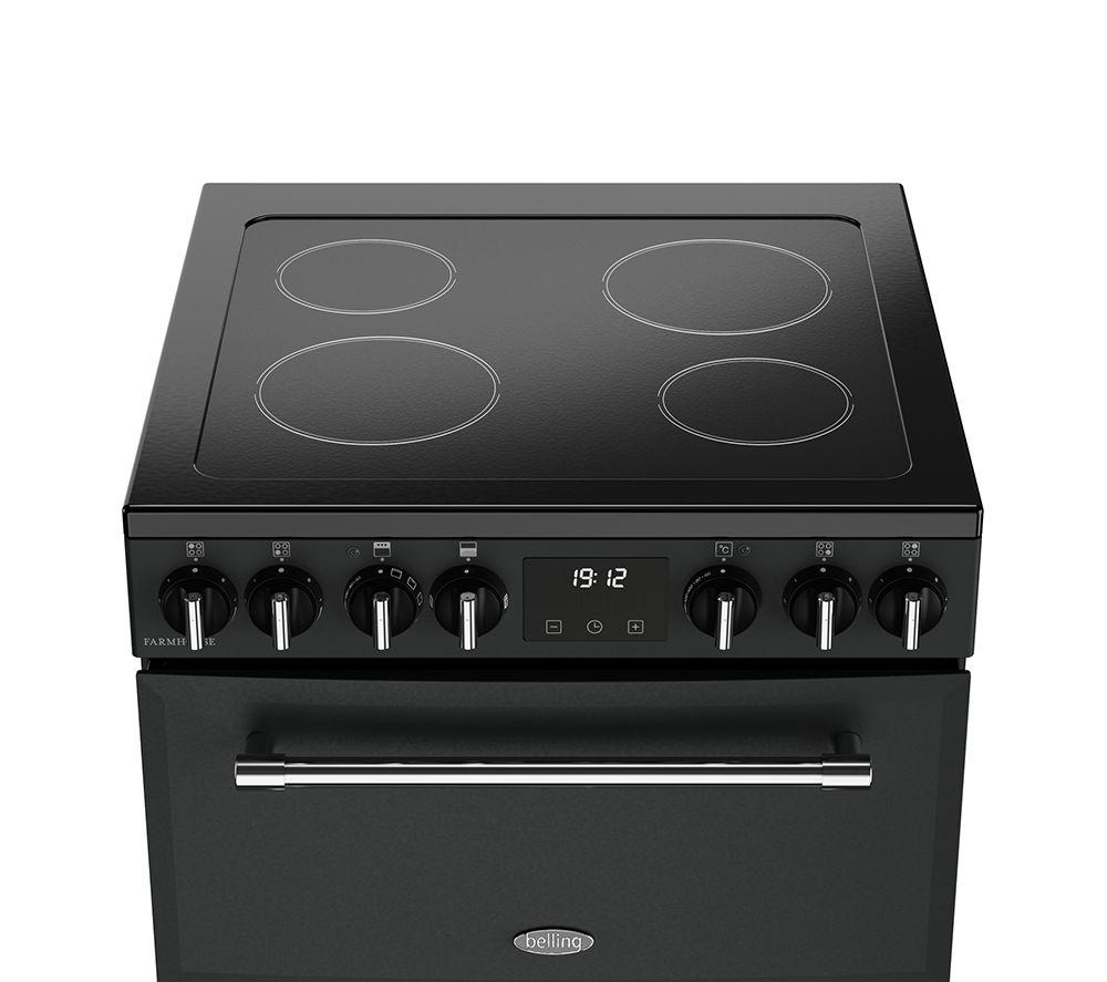 Cocina eléctrica de vitrocerámica BELLING Farmhouse 60E - Antracita y cromo