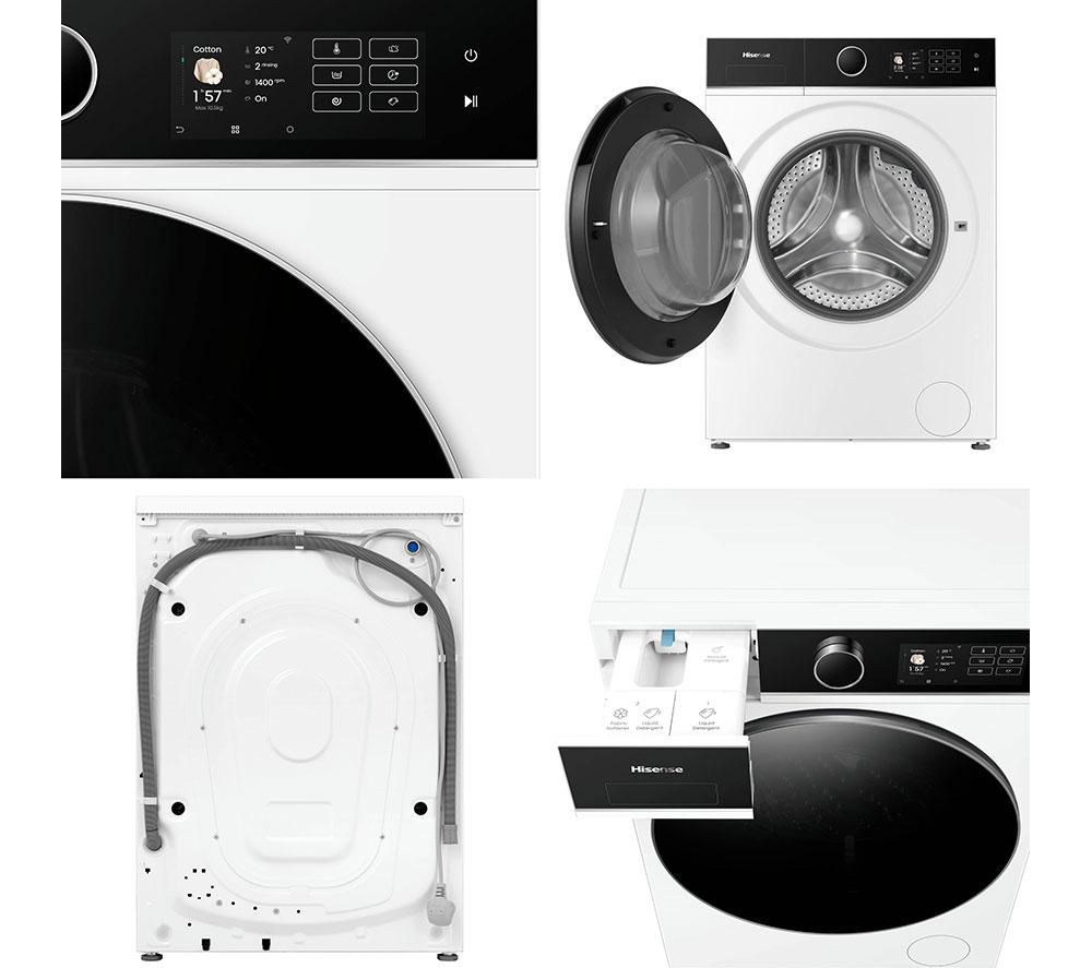 Lavadora HISENSE KitchenFit 5i Series WF5I1045BWQ de 10,5 kg y 1400 rpm con WiFi - Blanco