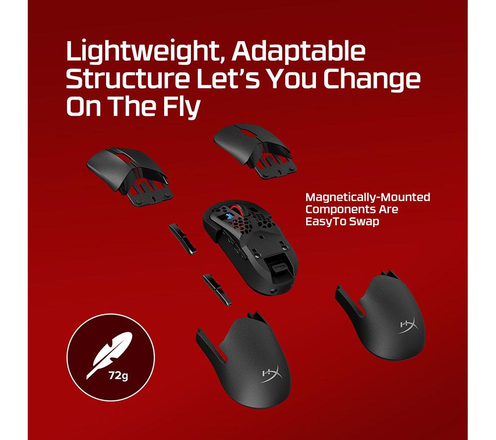 Ratón Inalámbrico Óptico para Juegos RGB HYPERX Pulsefire Saga Pro