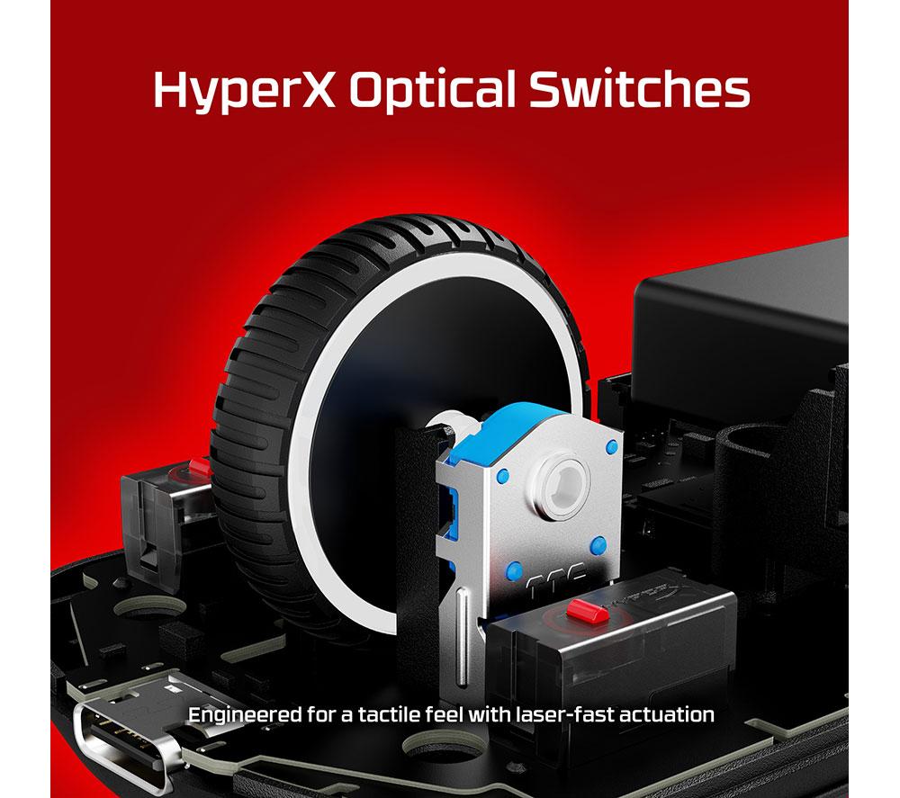 Ratón Inalámbrico Óptico para Juegos RGB HYPERX Pulsefire Saga Pro