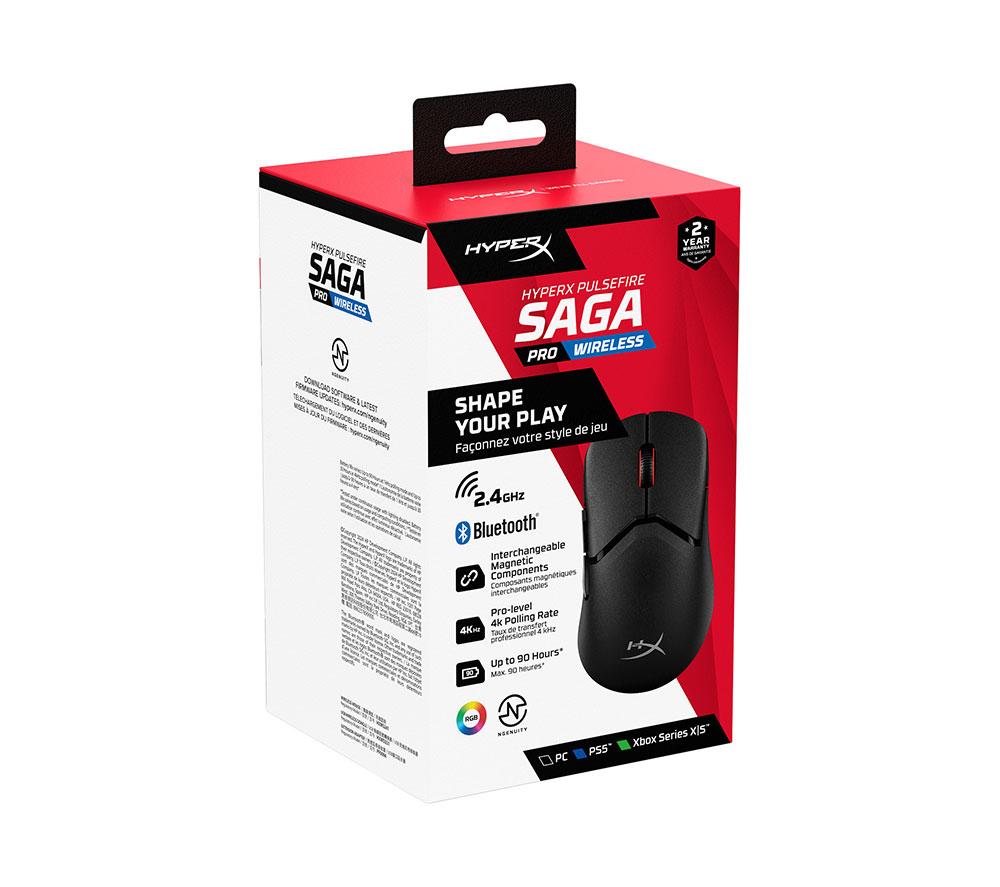 Ratón Inalámbrico Óptico para Juegos RGB HYPERX Pulsefire Saga Pro