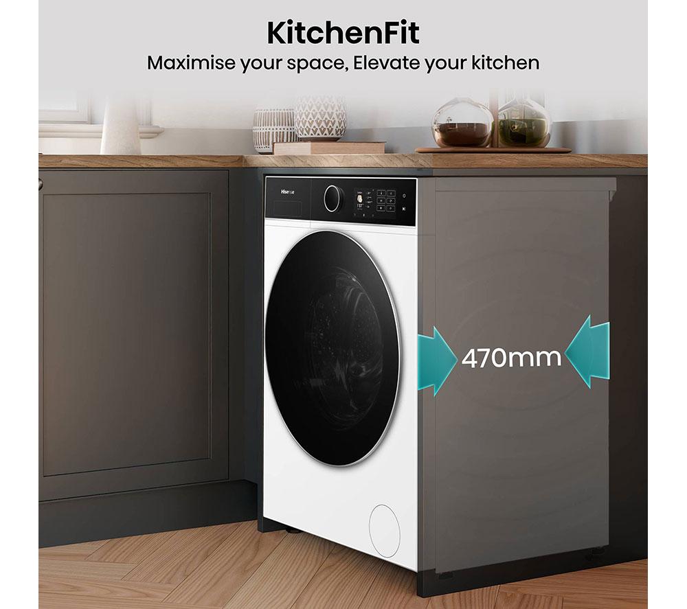 Lavadora de carga frontal HISENSE KitchenFit 5i Series WF5I9043BWFS con WiFi, 9 kg, 1400 rpm - Blanco