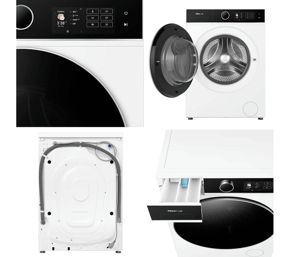 Lavadora de carga frontal HISENSE KitchenFit 5i Series WF5I9043BWFS con WiFi, 9 kg, 1400 rpm - Blanco
