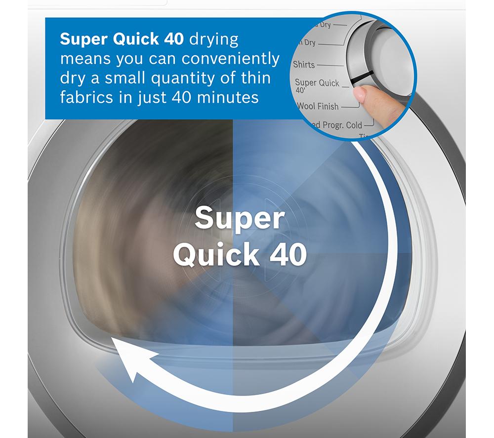 BOSCH Series 4 WTH85226GB 8 kg Heat Pump Tumble Dryer - White
