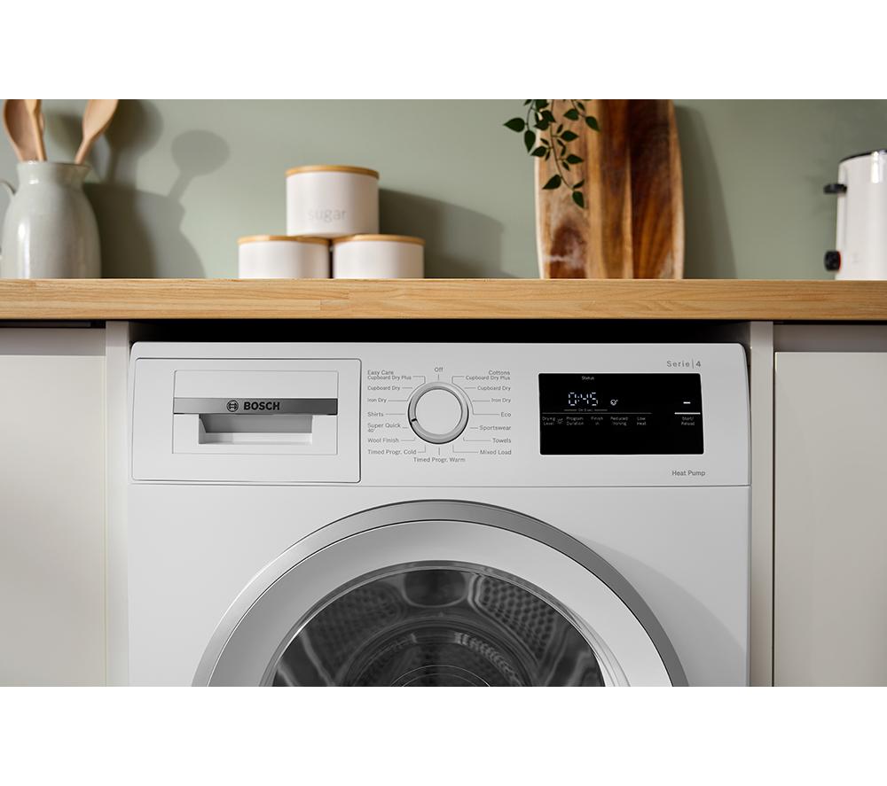BOSCH Series 4 WTH85226GB 8 kg Heat Pump Tumble Dryer - White