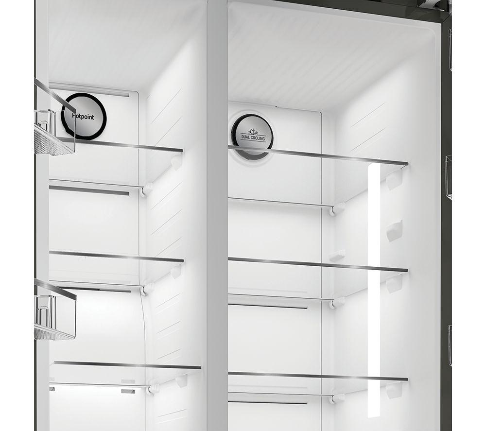 HOTPOINT HPG2 6592 XP4UK Dual No Frost American-Style Fridge Freezer - Silver