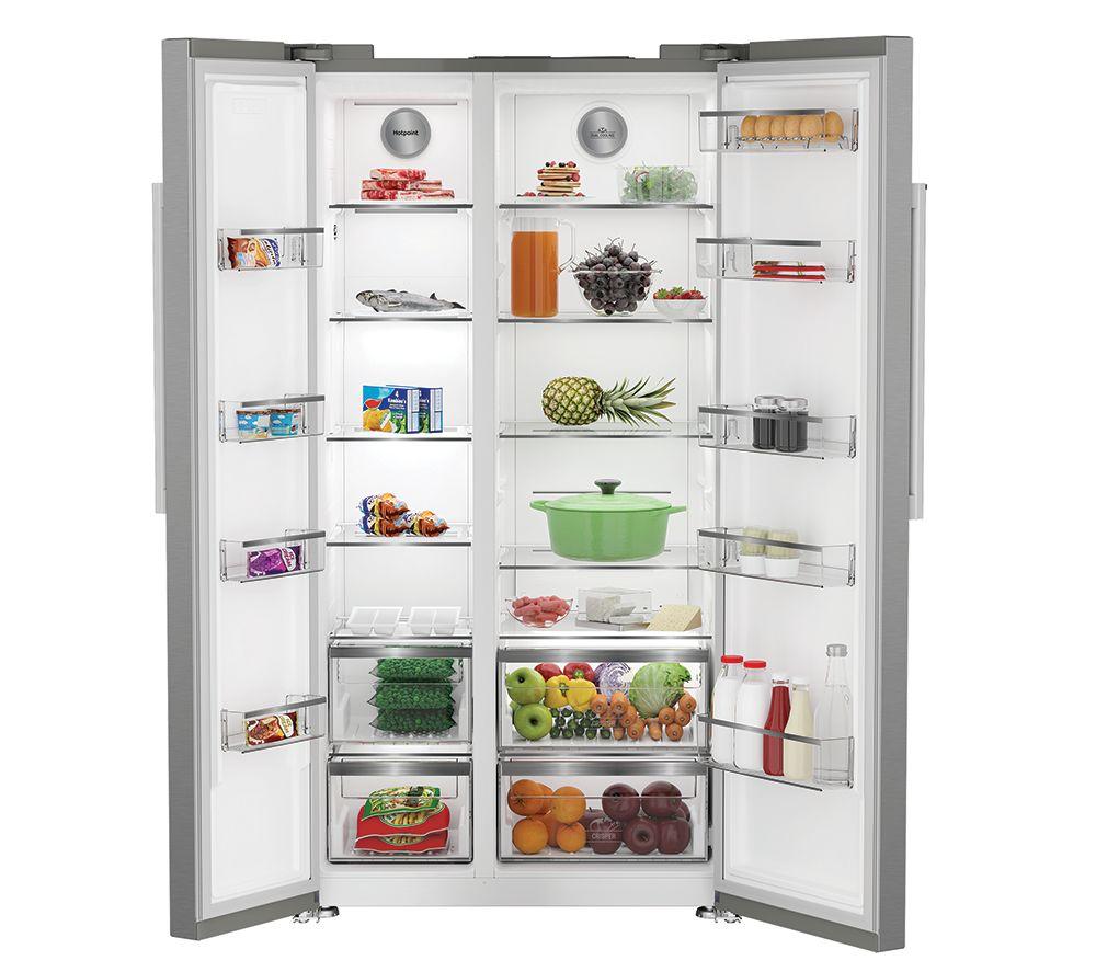 HOTPOINT HPG2 6592 XP4UK Dual No Frost American-Style Fridge Freezer - Silver