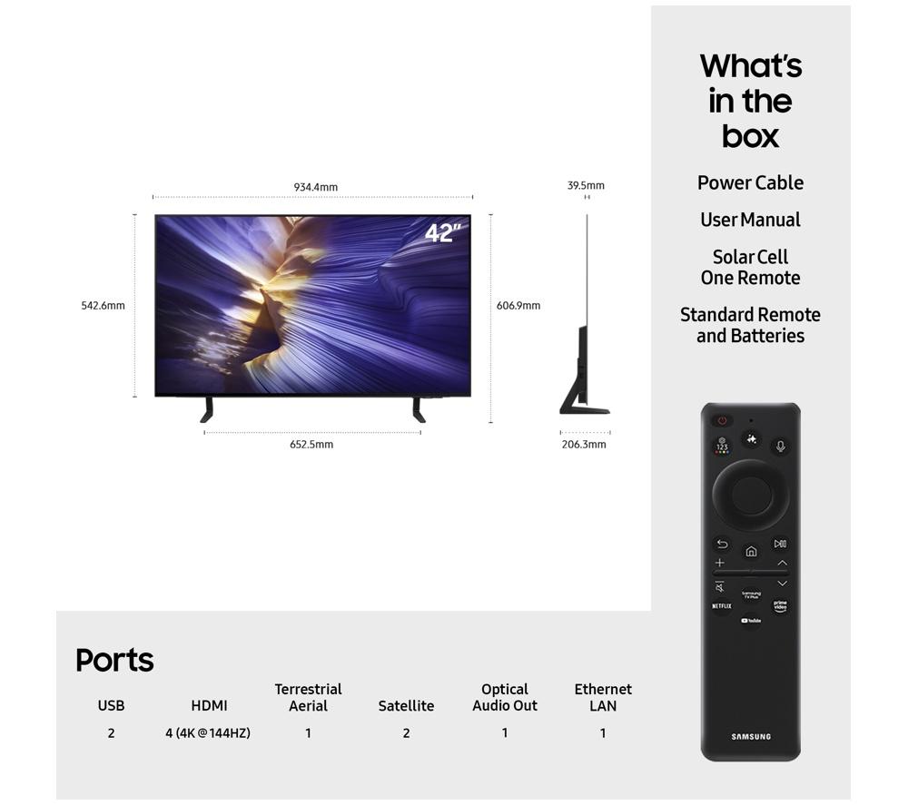 SAMSUNG S90F OLED 4K Visión IA Smart TV de 42" 2025 - QE42S90F