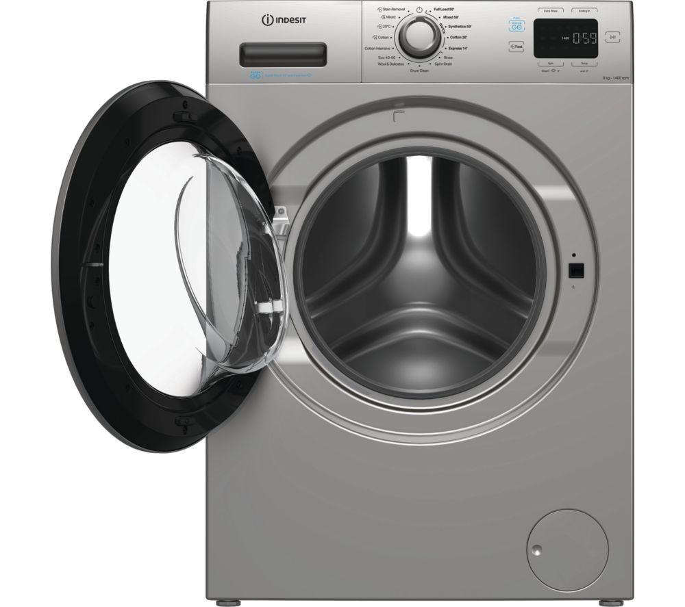 INDESIT Push&Go IP 946S PUSH&GO UK Lavadora de 9 kg y 1400 rpm - Plata
