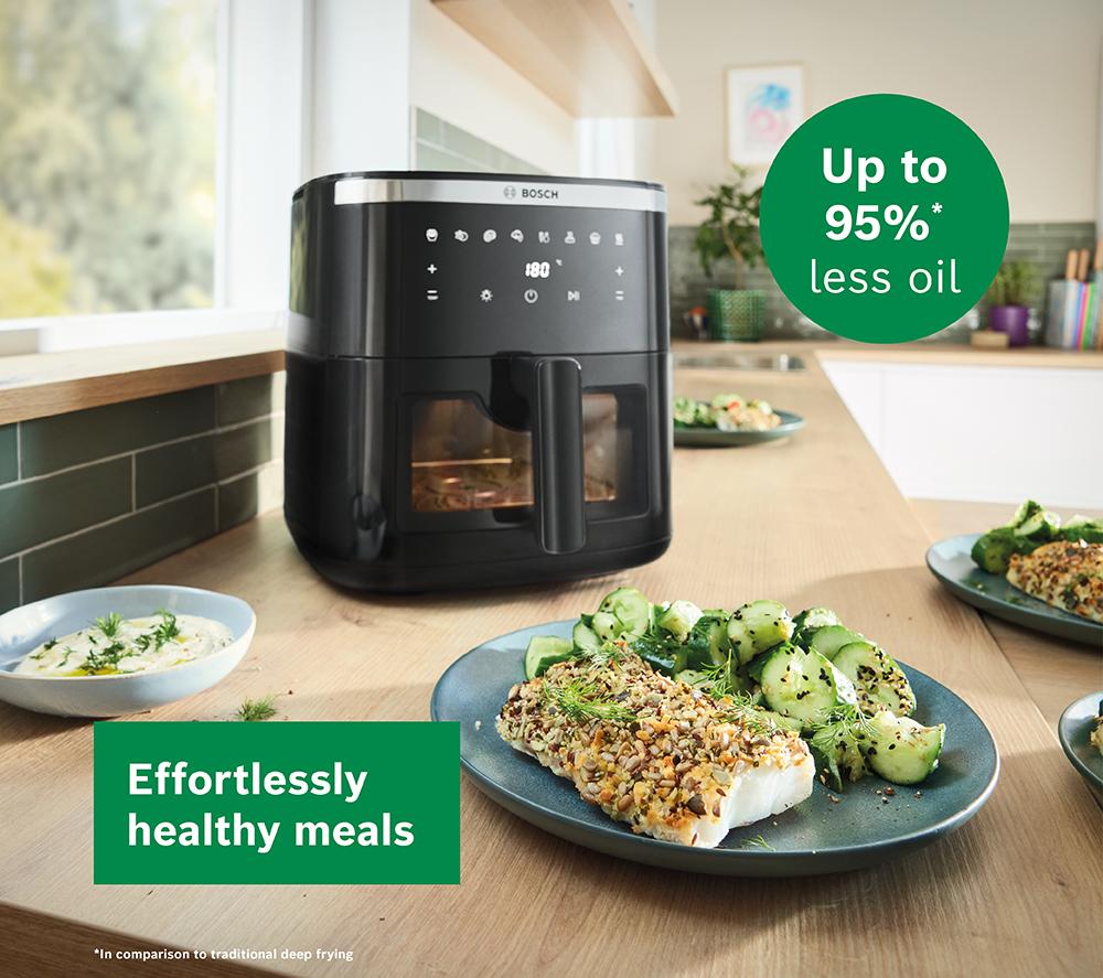 BOSCH Series 6 MAF671B1GB Freidora de aire y grill 9 en 1 - Negro