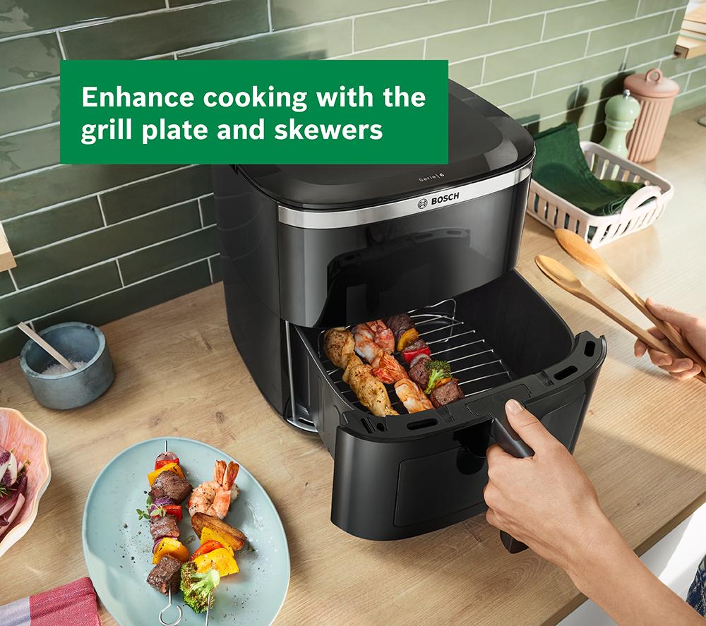 BOSCH Series 6 MAF671B1GB Freidora de aire y grill 9 en 1 - Negro