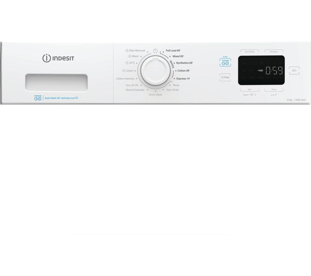 INDESIT Push&Go IP 946 PUSH&GO UK Lavadora de 9 kg y 1400 rpm - Blanca