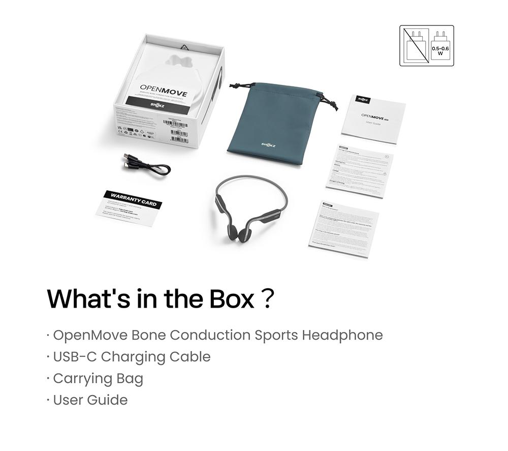 Auriculares deportivos Bluetooth inalámbricos SHOKZ OpenMove - Gris