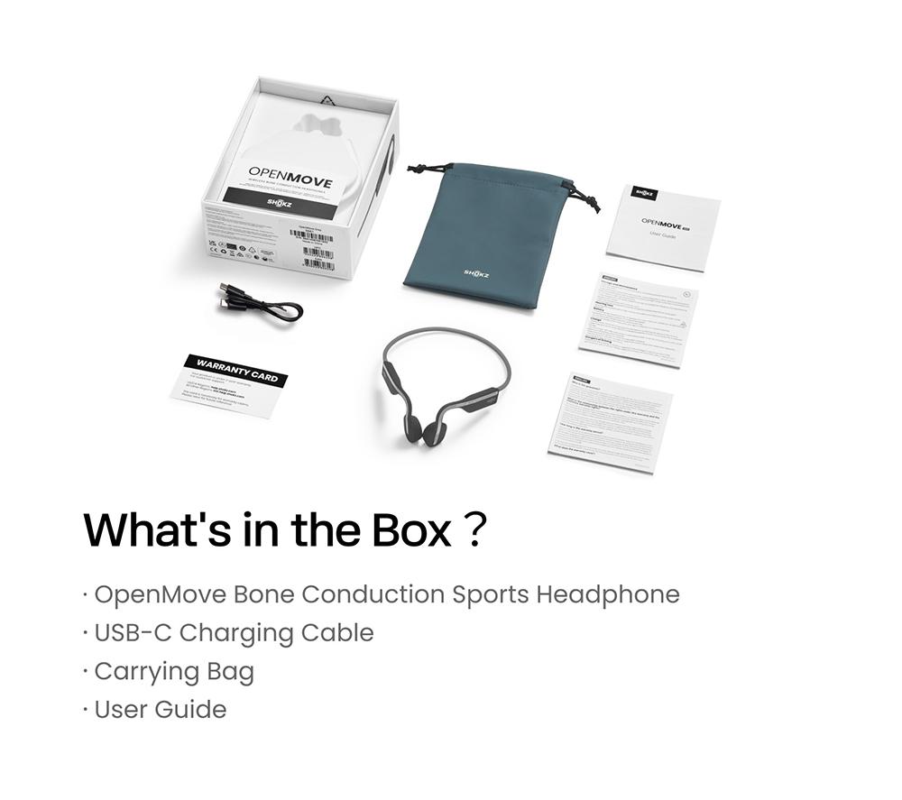 Auriculares deportivos Bluetooth inalámbricos SHOKZ OpenMove - Gris