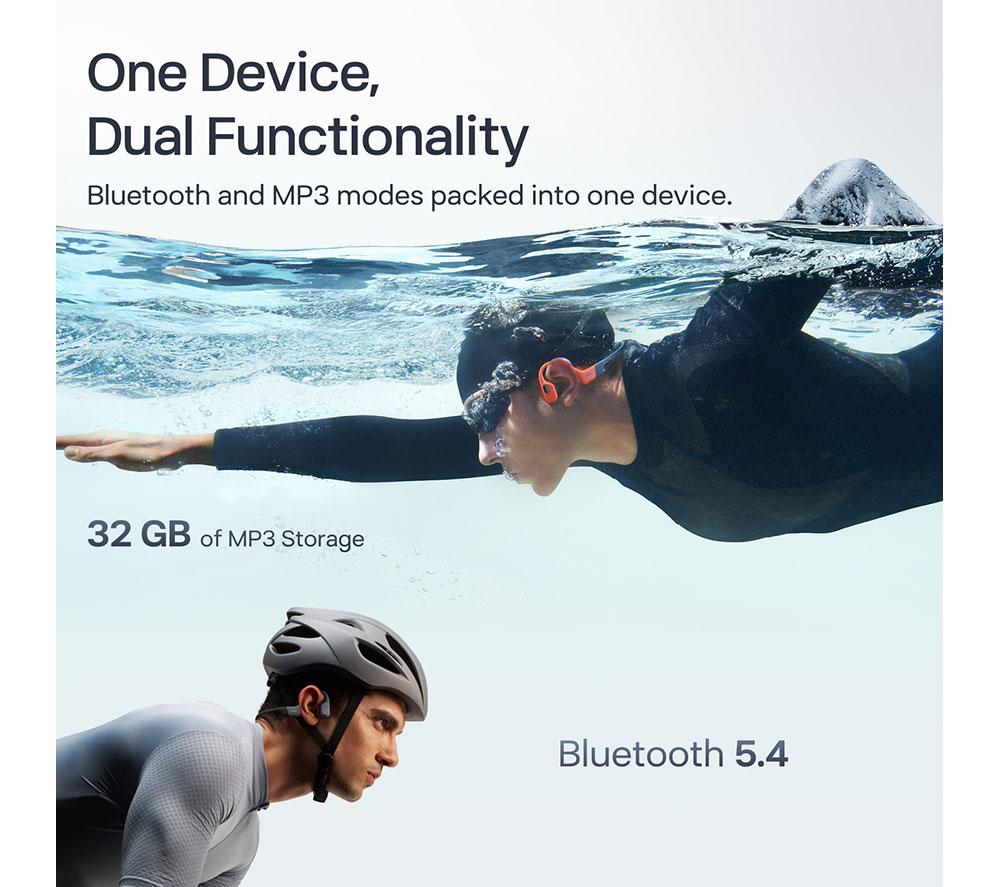 Auriculares inalámbricos Bluetooth SHOKZ OpenSwim Pro - Gris