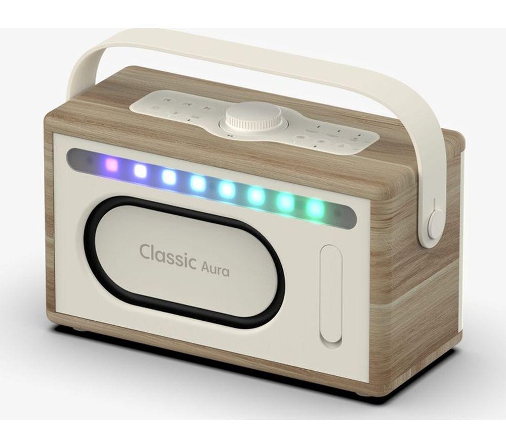 Altavoz portátil Bluetooth PURE Classic Aura - Blanco algodón y roble