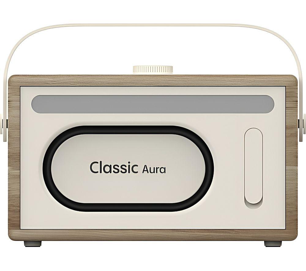 Altavoz portátil Bluetooth PURE Classic Aura - Blanco algodón y roble