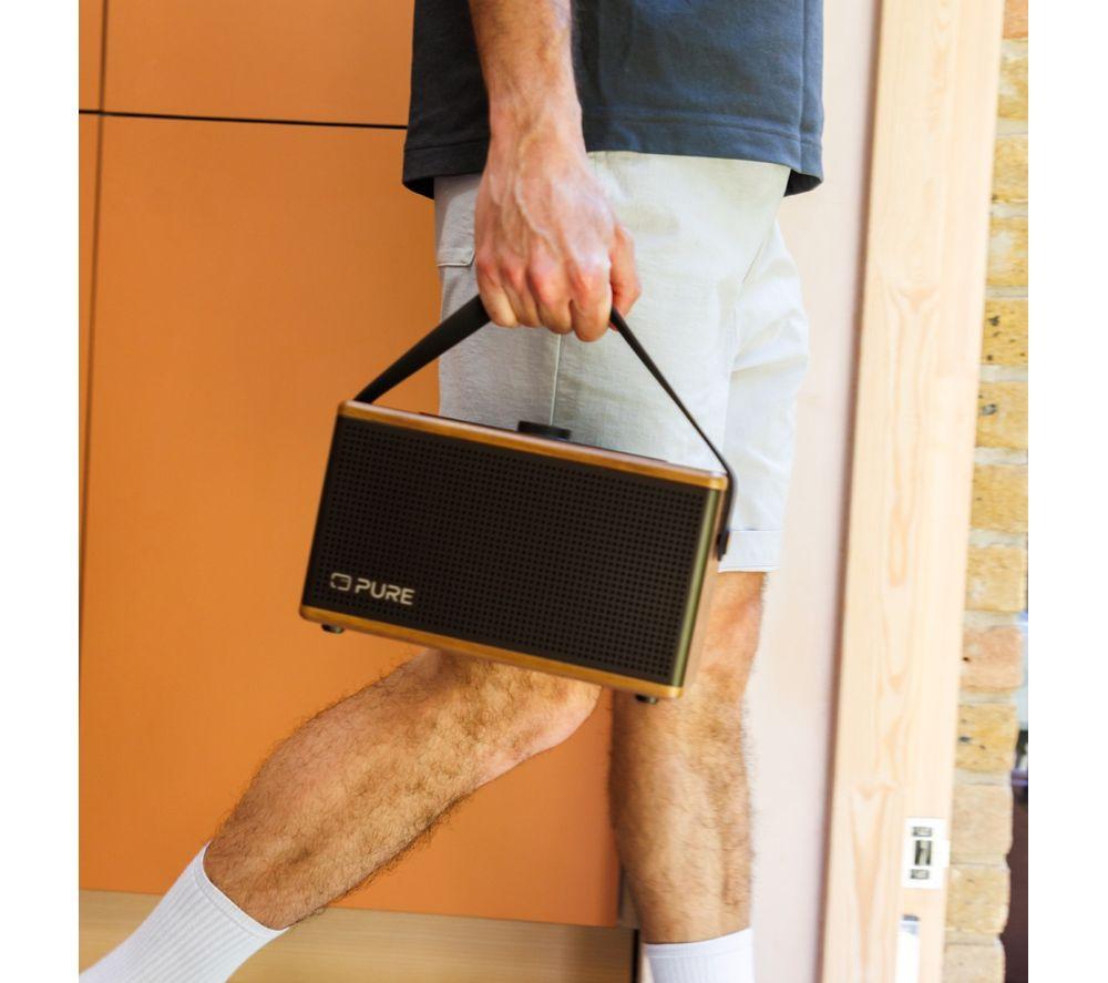 Altavoz Bluetooth portátil PURE Classic Aura - Marrón café y nogal