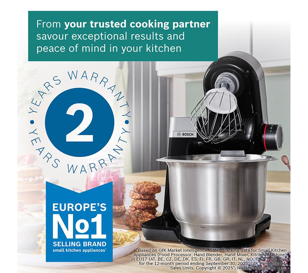 BOSCH 7-in-1 MUMS2VM40 Kitchen Machine Stand Mixer - Black