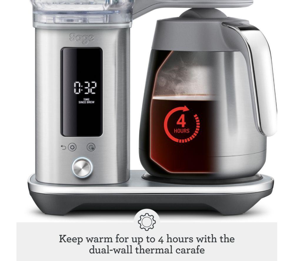 SAGE Cafetera de filtro The Luxe Brewer SDC465 – Plateada
