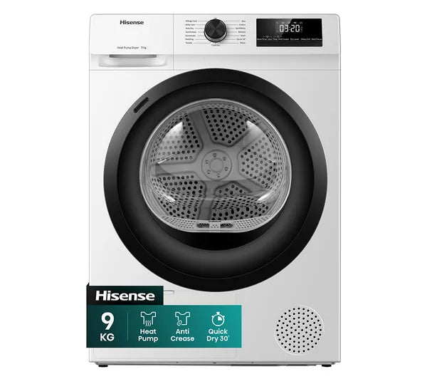 HISENSE 1Q Series DH1Q902BW2 9 kg Wärmepumpentrockner – Weiß