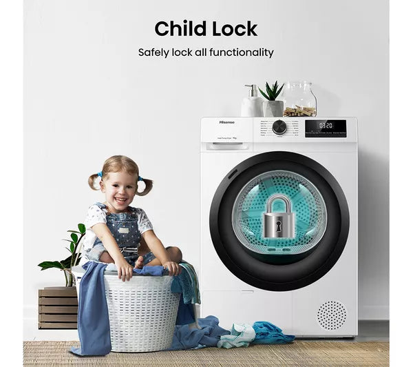 HISENSE 1Q Series DH1Q902BW2 9 kg Wärmepumpentrockner – Weiß