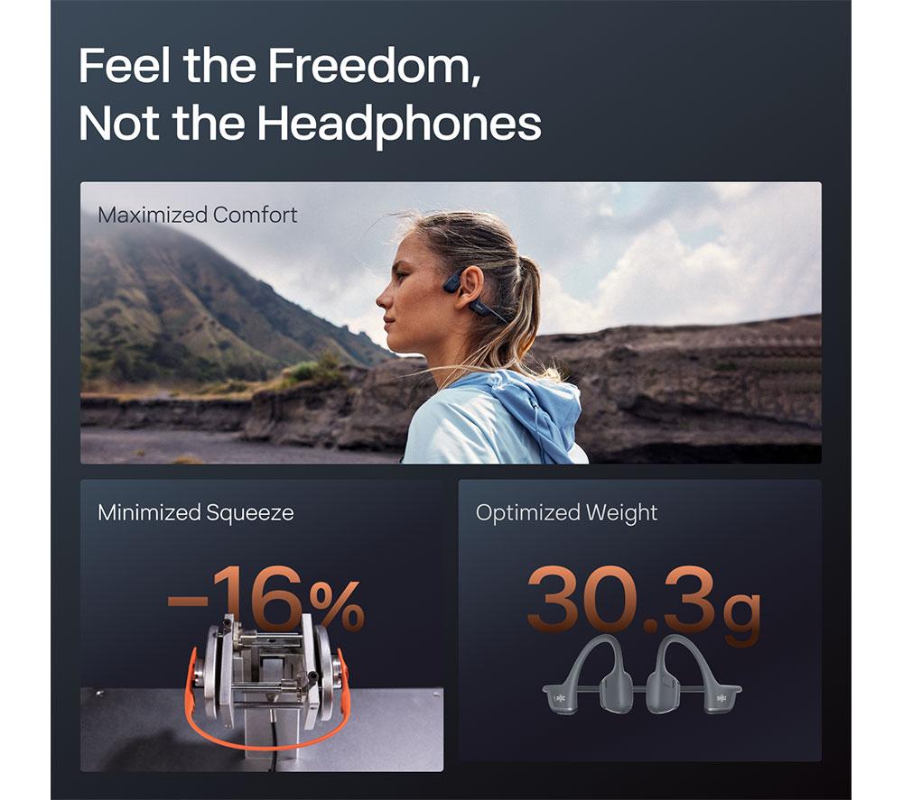 SHOKZ OpenRun Pro 2 Wireless Bluetooth Headphones - Black