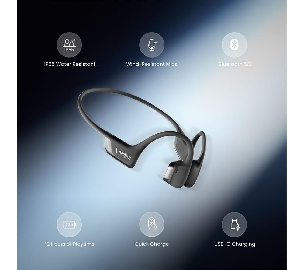 SHOKZ OpenRun Pro 2 Wireless Bluetooth Headphones - Black
