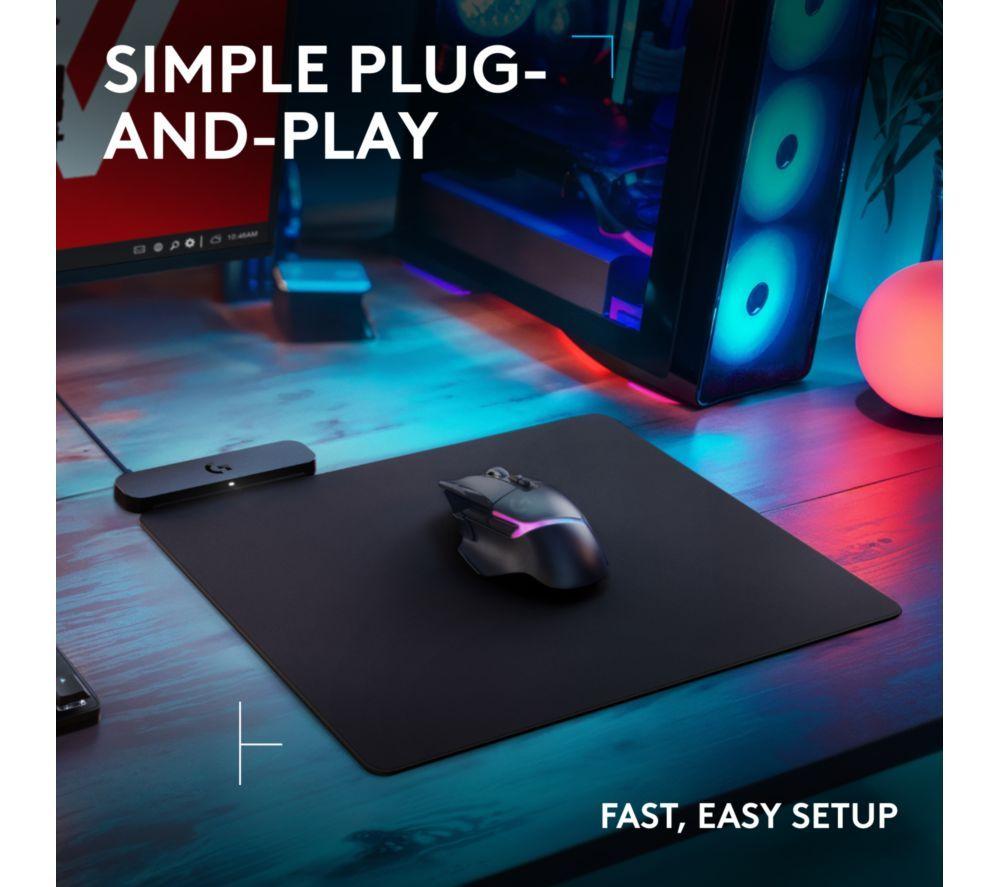 LOGITECH PowerPlay 2 Gaming-Mauspad – Schwarz