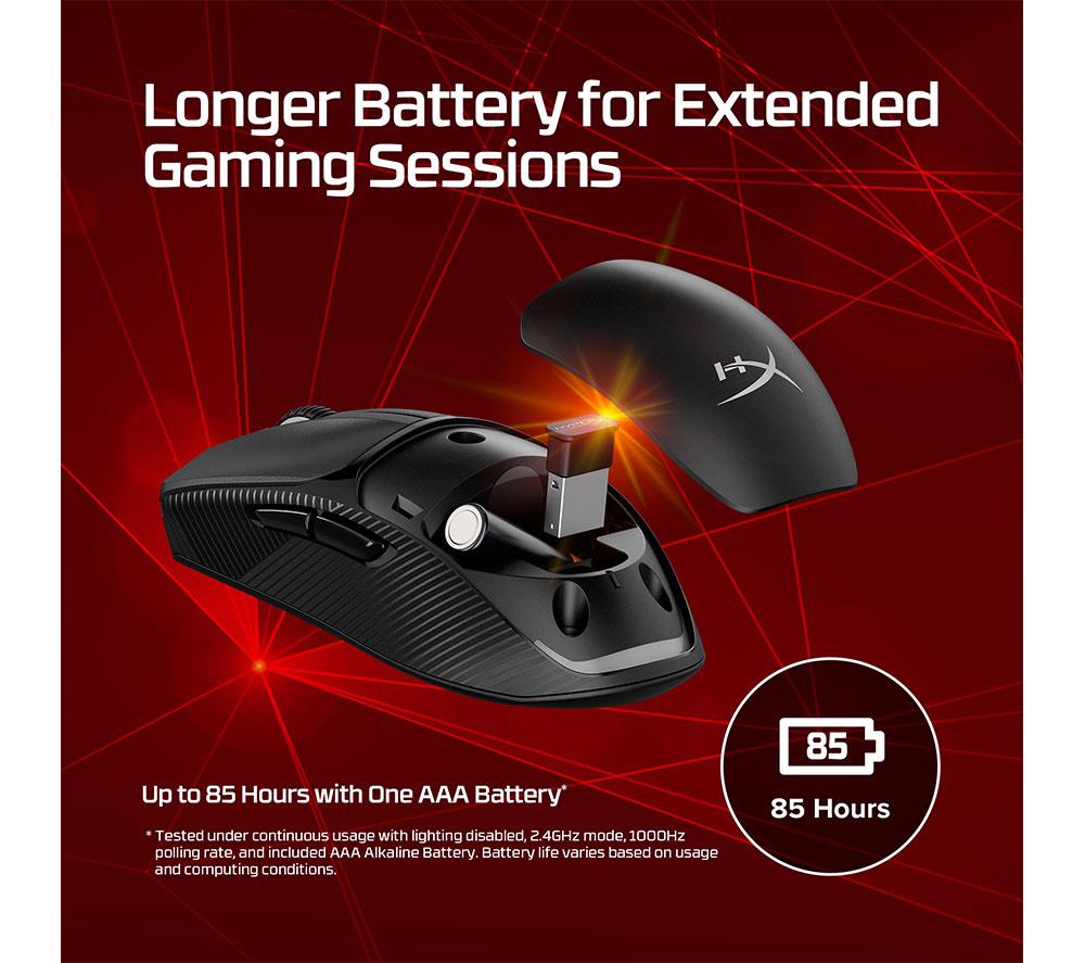 Ratón Óptico Inalámbrico para Juegos HYPERX Pulsefire Fuse RGB
