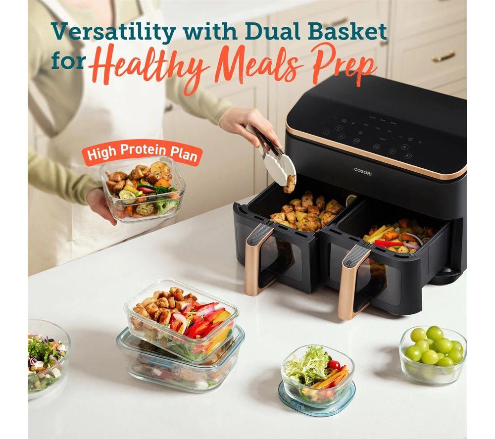 COSORI CAF-R903-AUK Dual Basket Air Fryer - Black