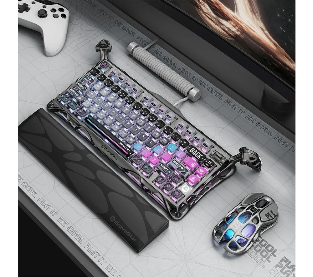 GRAVASTAR Mercury K1 Pro Wireless Mechanical Gaming Keyboard - Cyberpunk