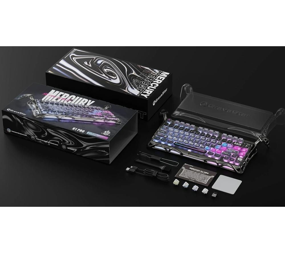 GRAVASTAR Mercury K1 Pro Wireless Mechanical Gaming Keyboard - Cyberpunk