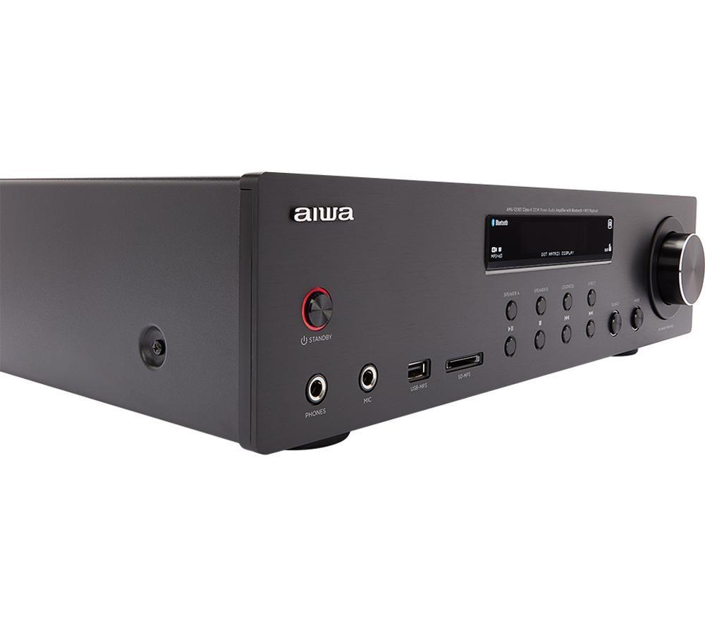 AIWA AMU-120BT Bluetooth Mini Hi-Fi System - Black