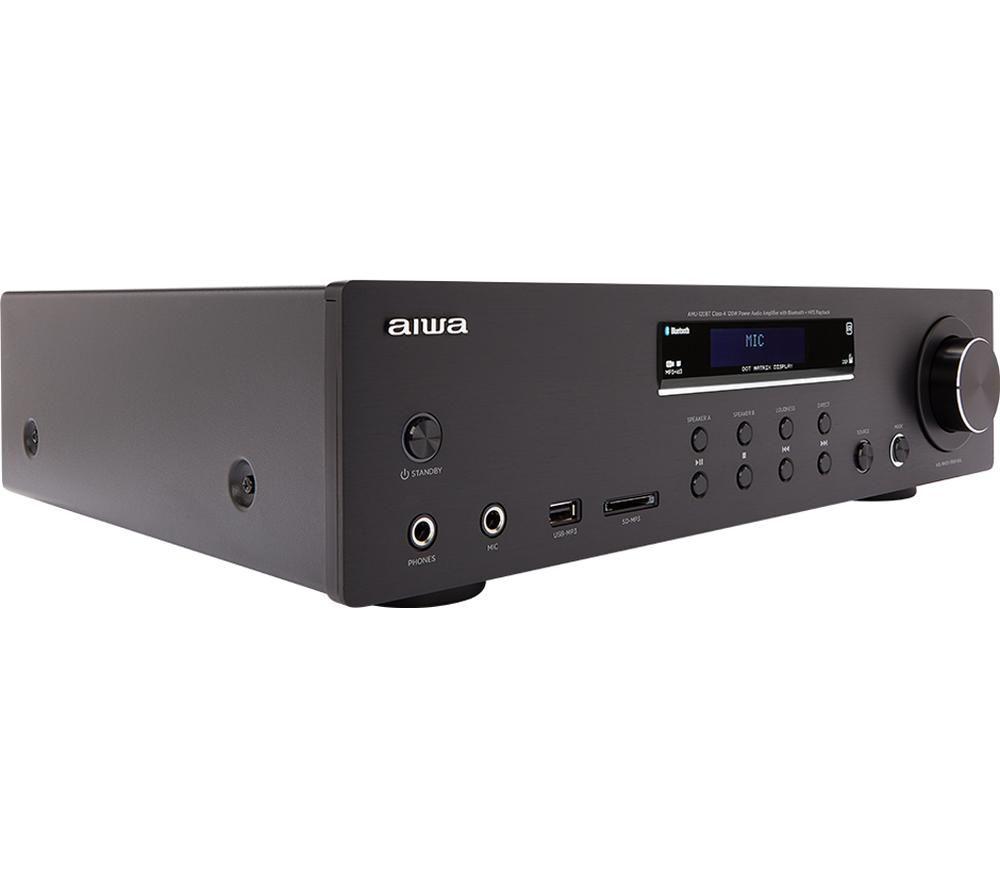 AIWA AMU-120BT Bluetooth Mini Hi-Fi System - Black