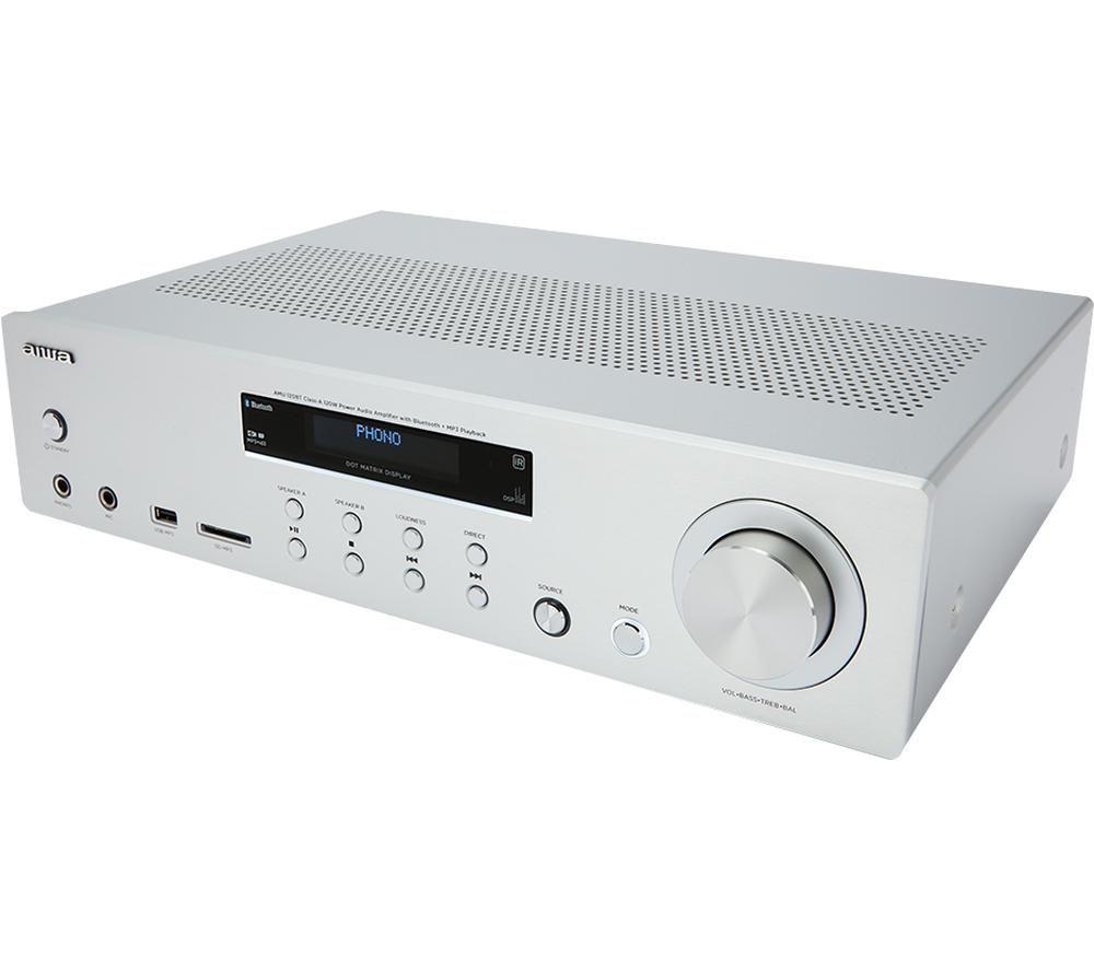 AIWA AMU-120BT Bluetooth Mini Hi-Fi System - Silver