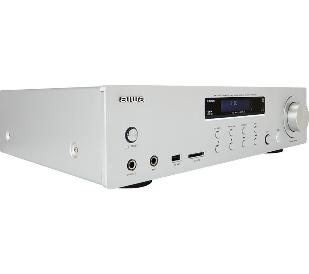 AIWA AMU-120BT Bluetooth Mini Hi-Fi System - Silver