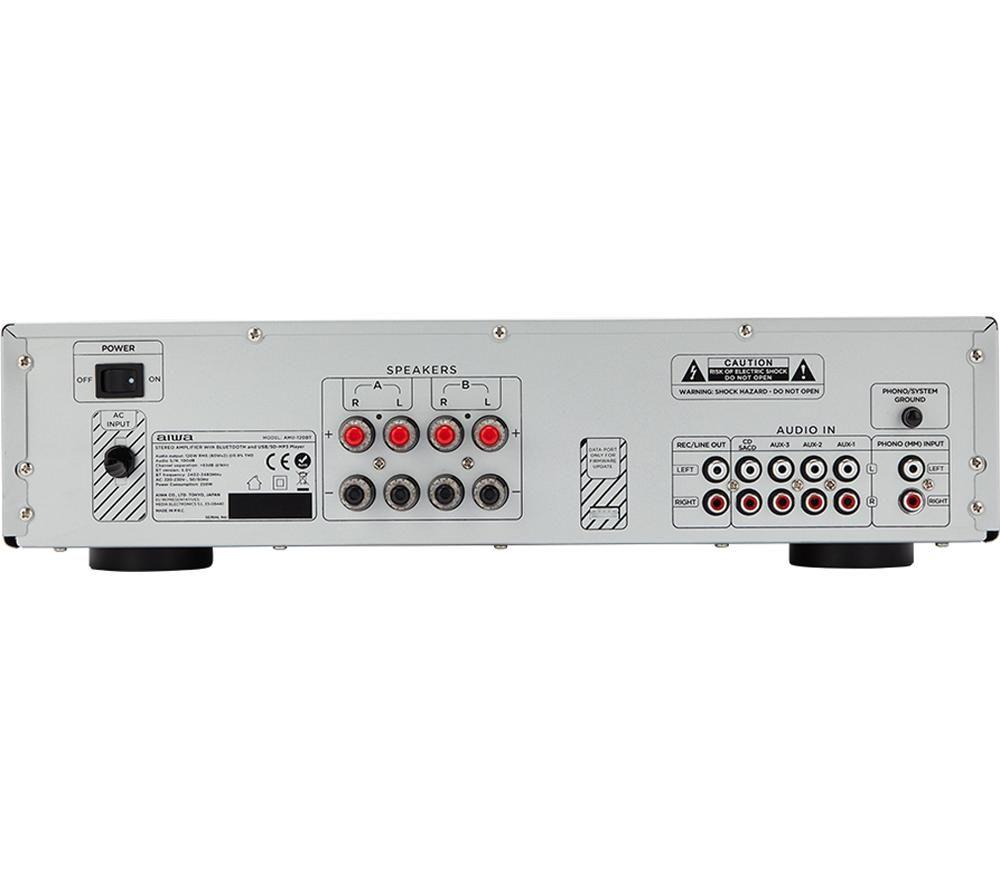 AIWA AMU-120BT Bluetooth Mini Hi-Fi System - Silver