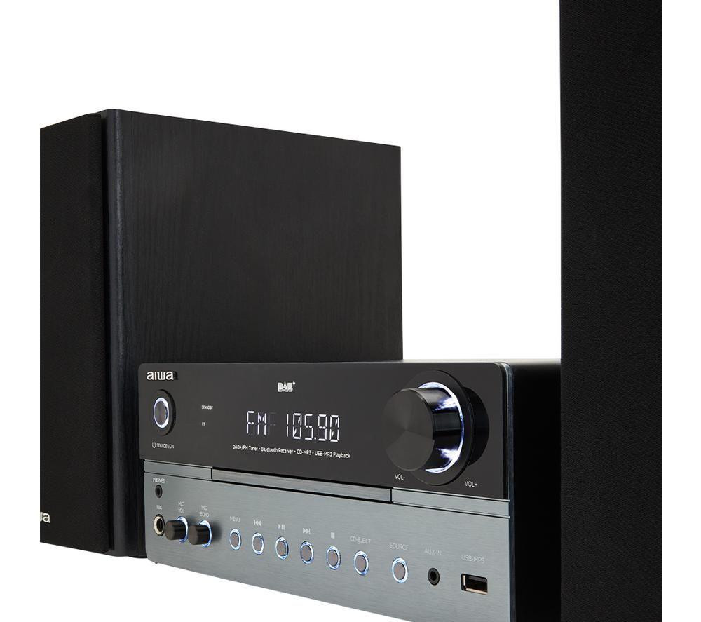 AIWA MSBTU-700DAB Bluetooth Mini Hi-Fi System - Black