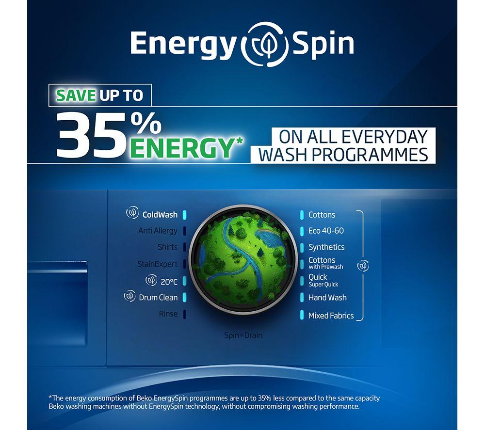 BEKO Pro EnergySpin B5W51041BDW 10 kg 1400 Spin Washing Machine - White